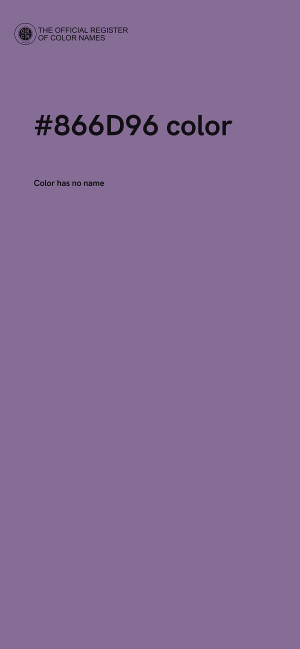 #866D96 color image