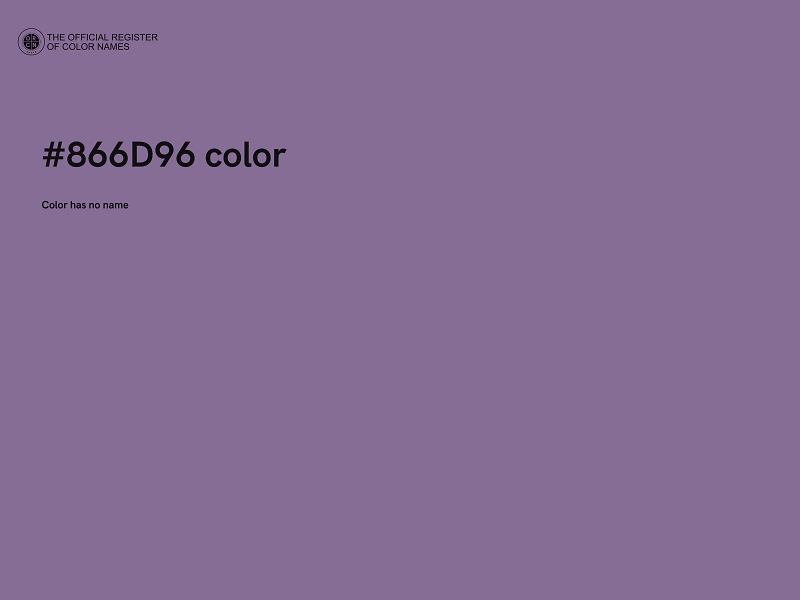 #866D96 color image