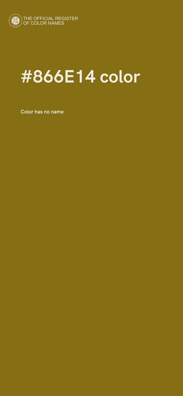 #866E14 color image