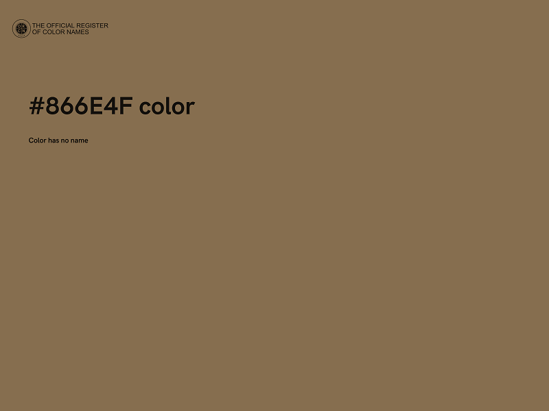 #866E4F color image