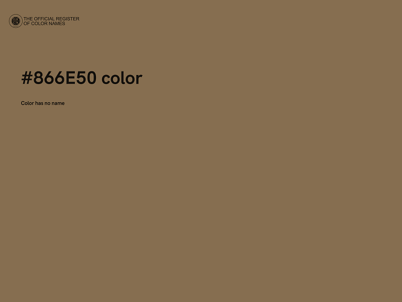 #866E50 color image