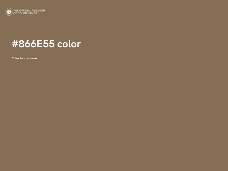 #866E55 color image