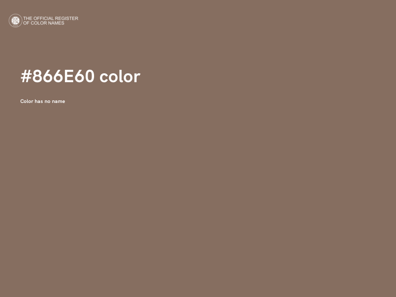 #866E60 color image