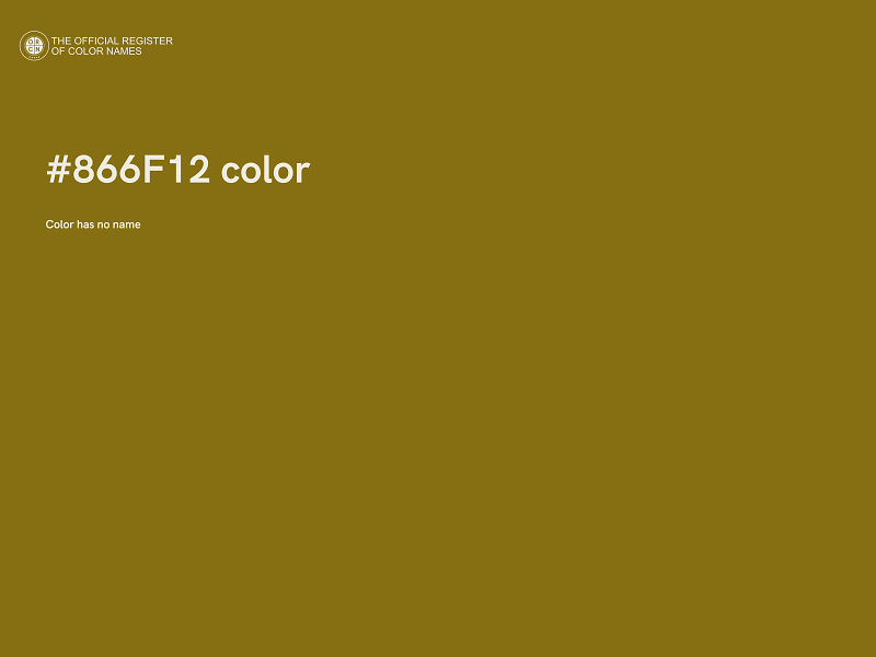 #866F12 color image