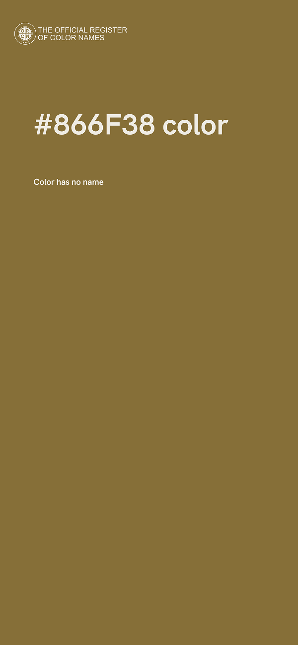 #866F38 color image
