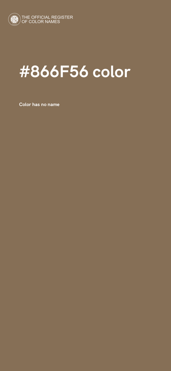 #866F56 color image