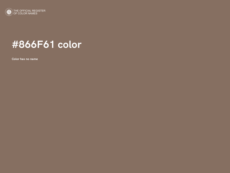 #866F61 color image