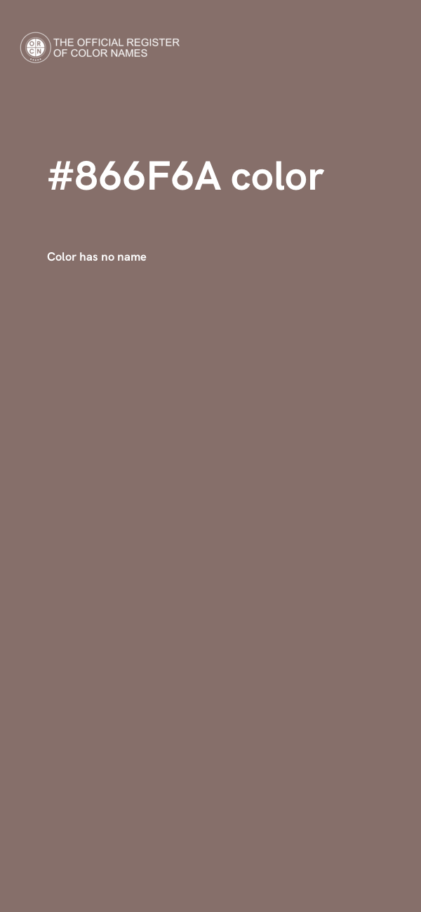#866F6A color image