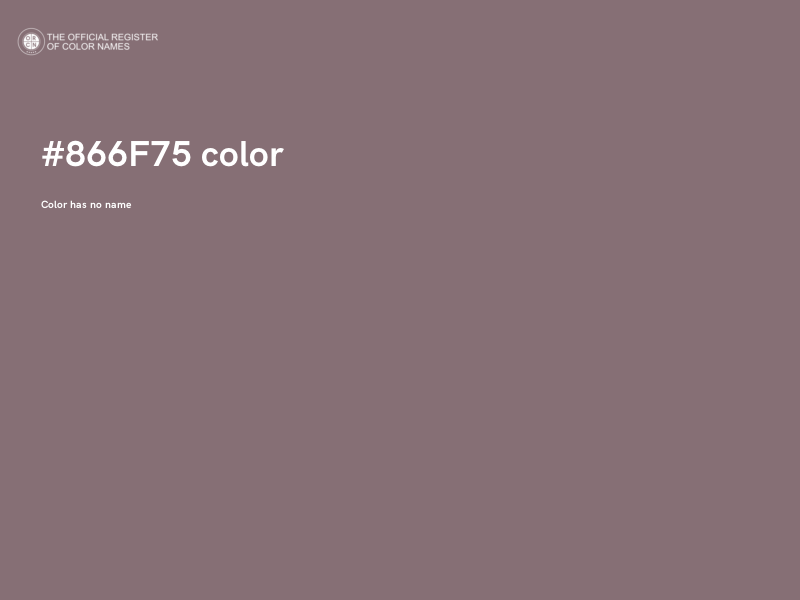#866F75 color image