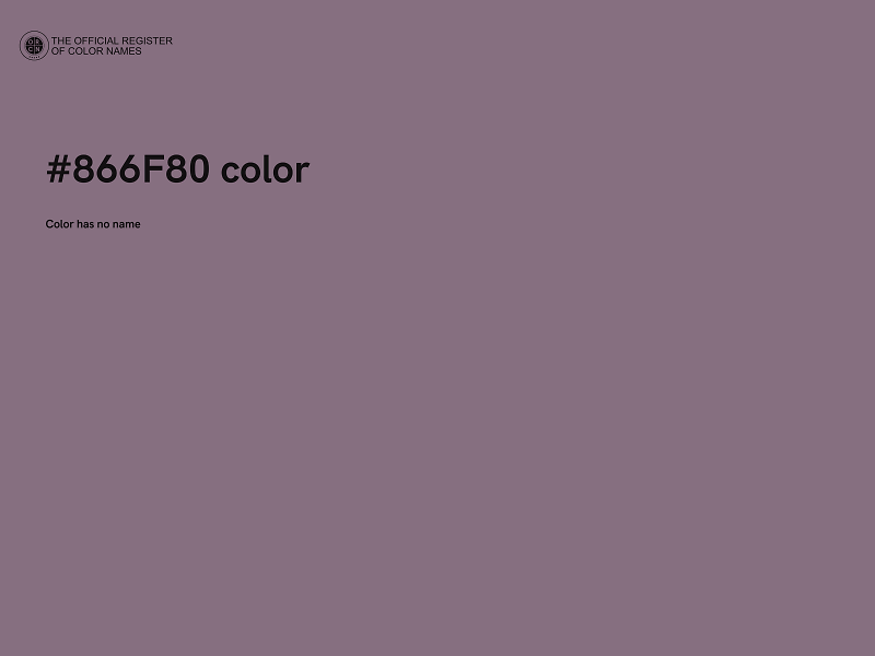 #866F80 color image