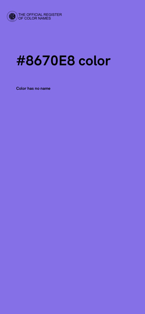 #8670E8 color image