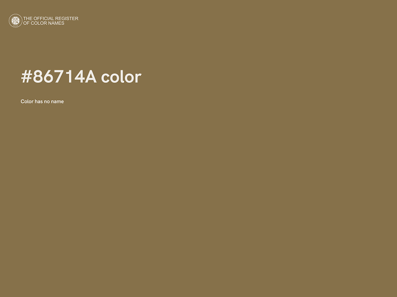 #86714A color image