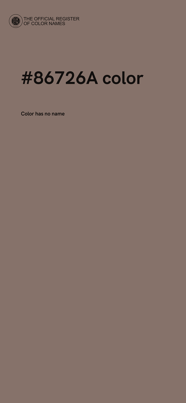 #86726A color image