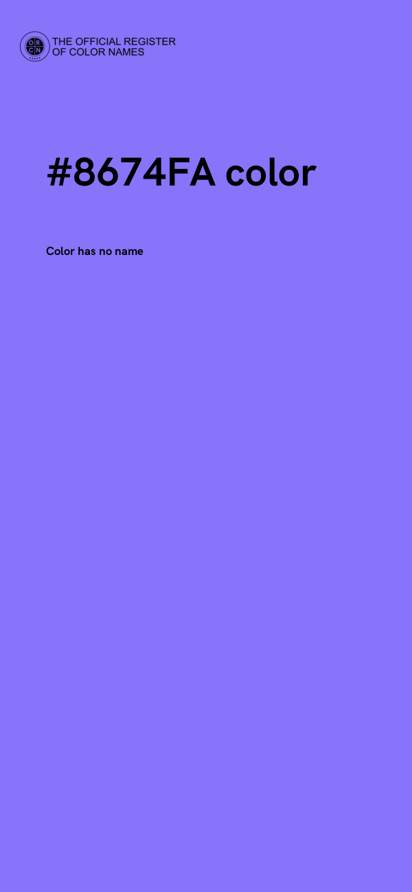 #8674FA color image