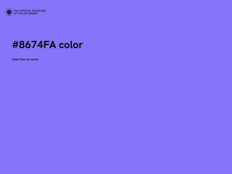 #8674FA color image