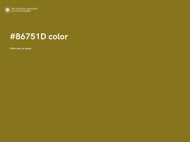 #86751D color image