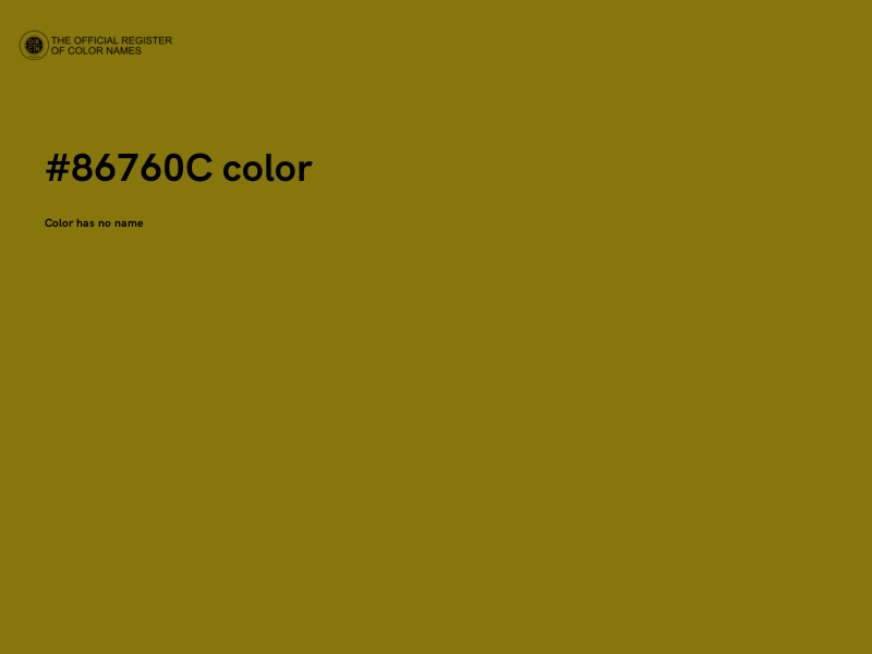 #86760C color image