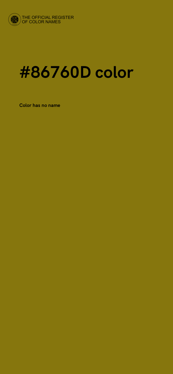 #86760D color image
