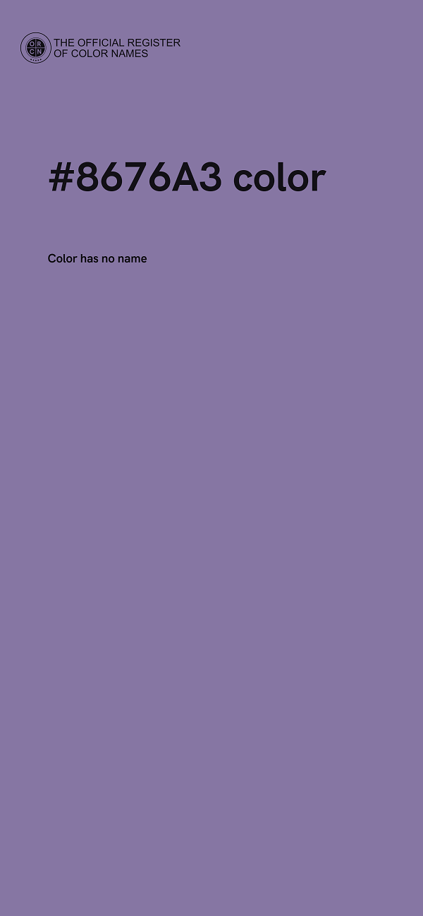 #8676A3 color image