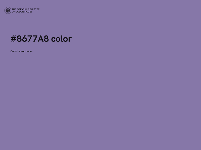 #8677A8 color image
