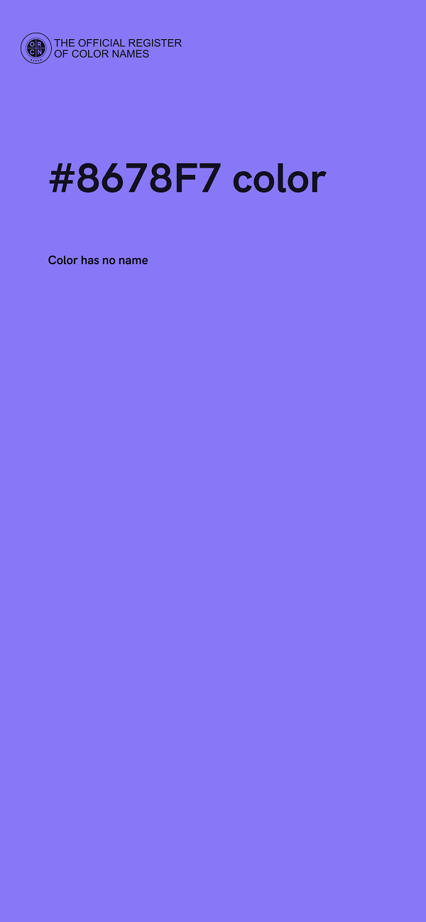 #8678F7 color image