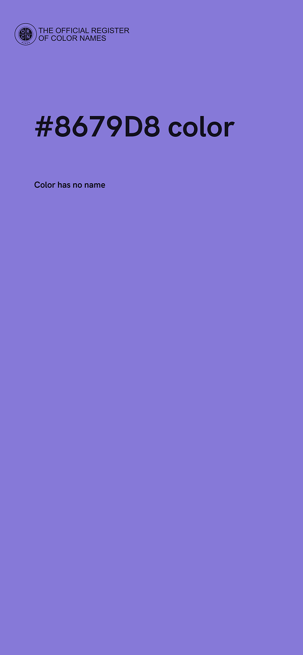 #8679D8 color image