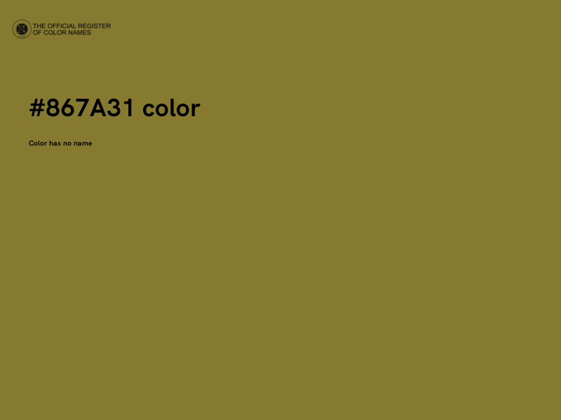 #867A31 color image