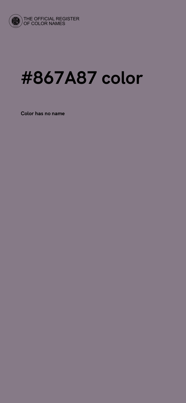 #867A87 color image