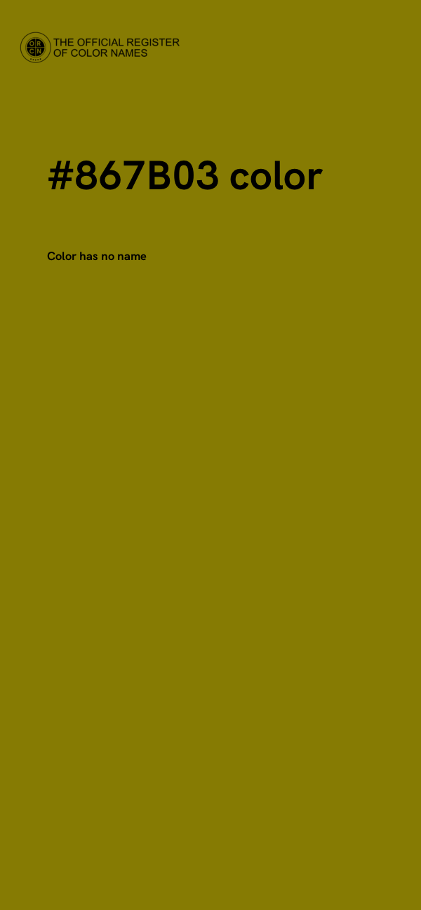 #867B03 color image
