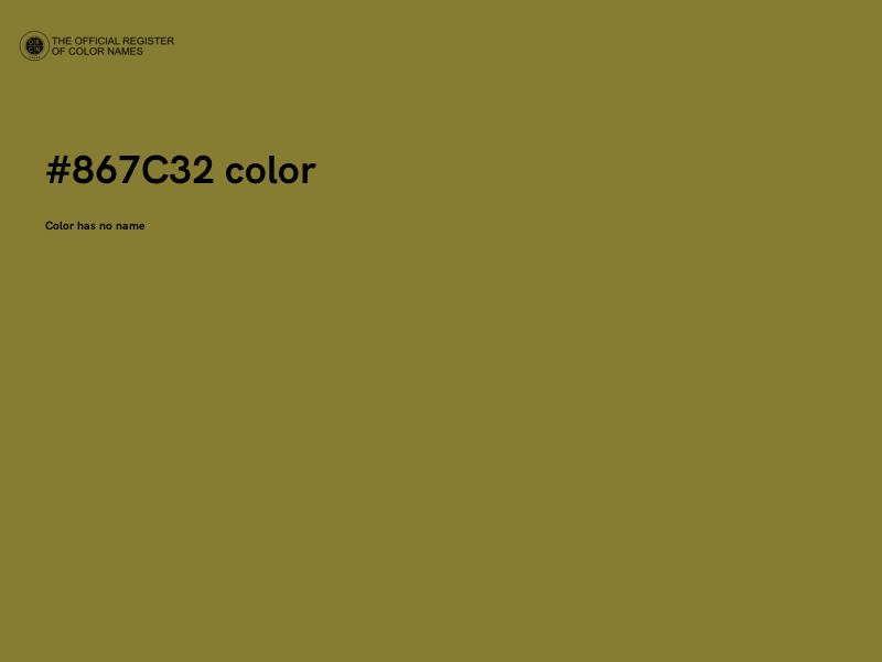 #867C32 color image