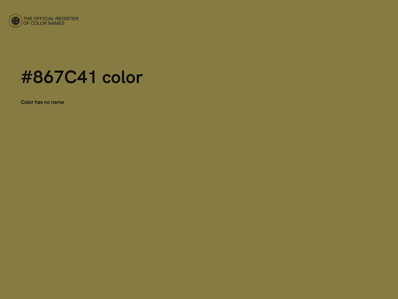 #867C41 color image