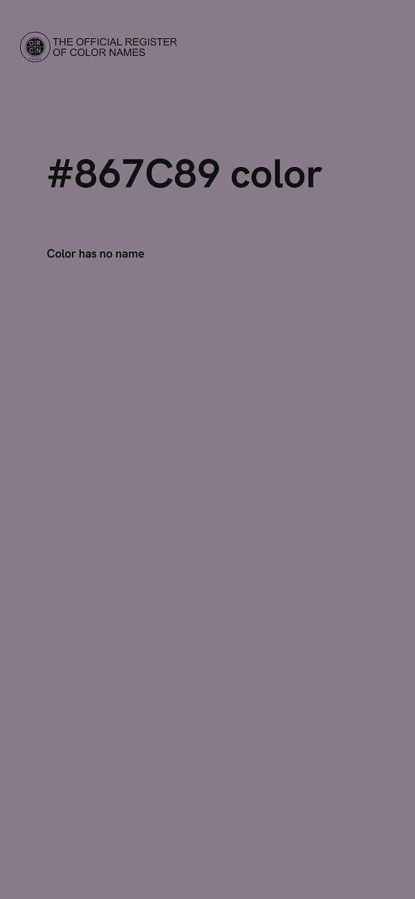 #867C89 color image
