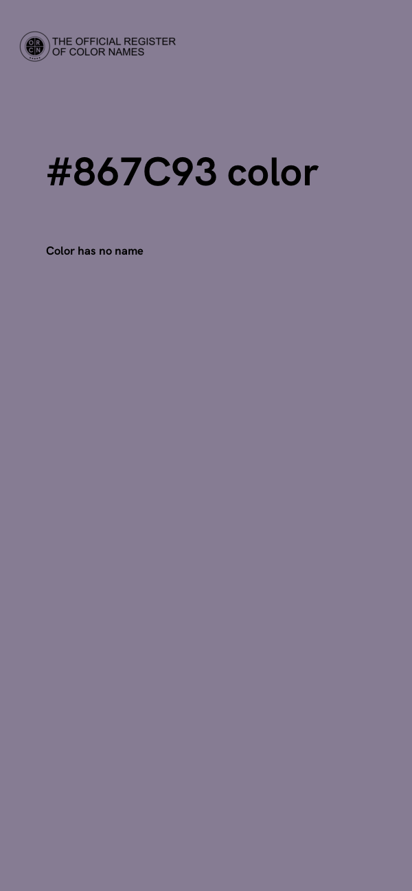 #867C93 color image