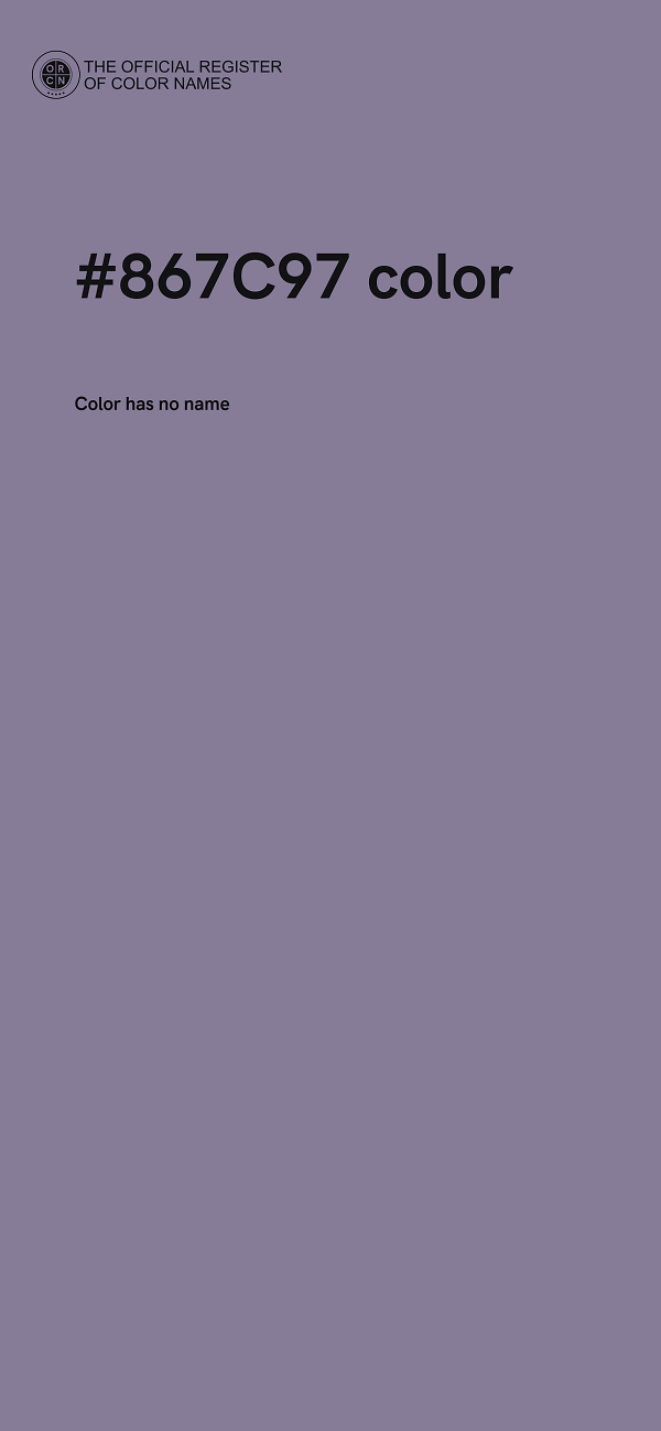 #867C97 color image