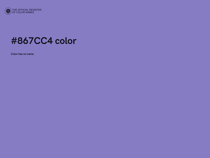 #867CC4 color image