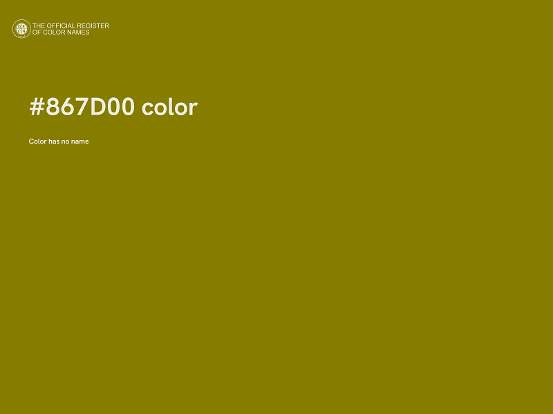 #867D00 color image