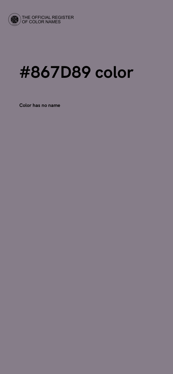 #867D89 color image