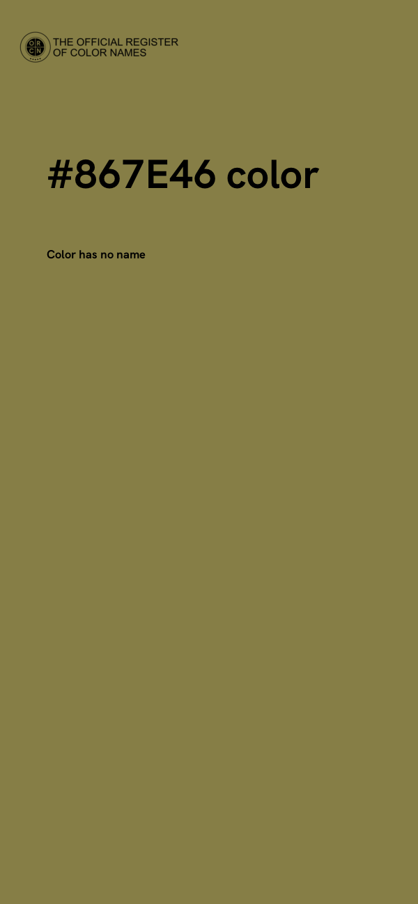 #867E46 color image