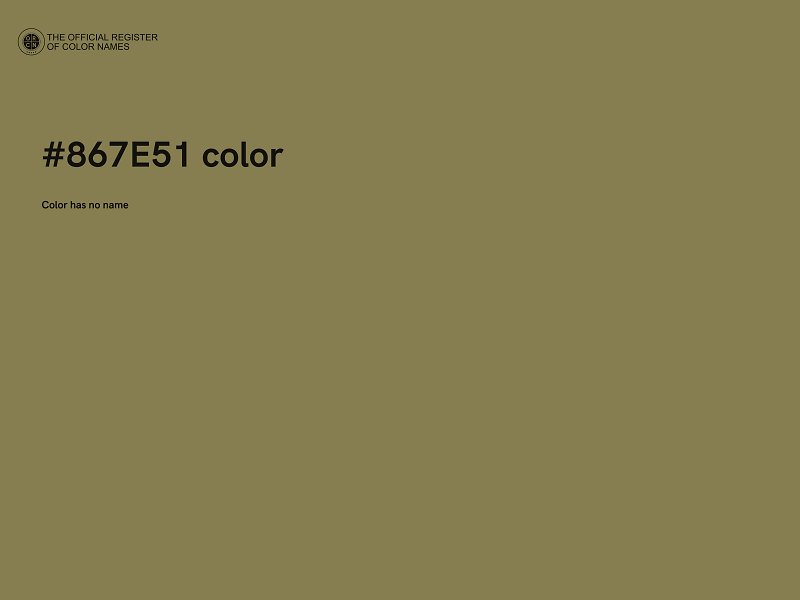 #867E51 color image