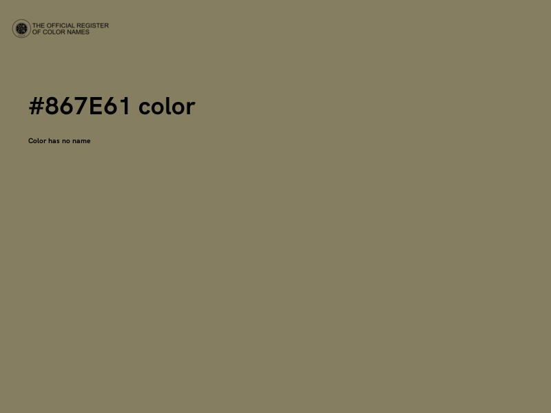 #867E61 color image
