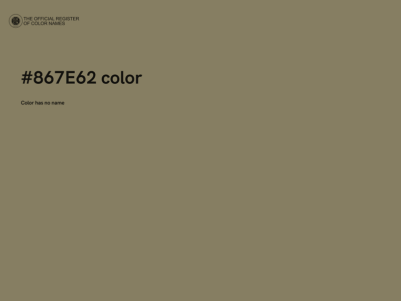 #867E62 color image