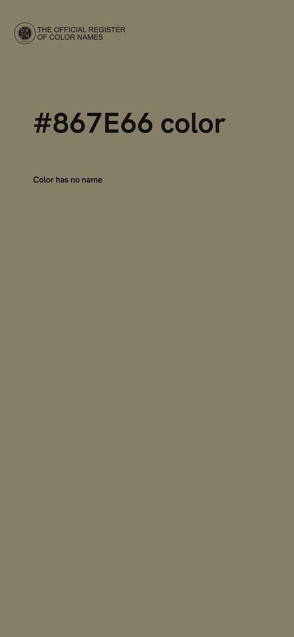 #867E66 color image