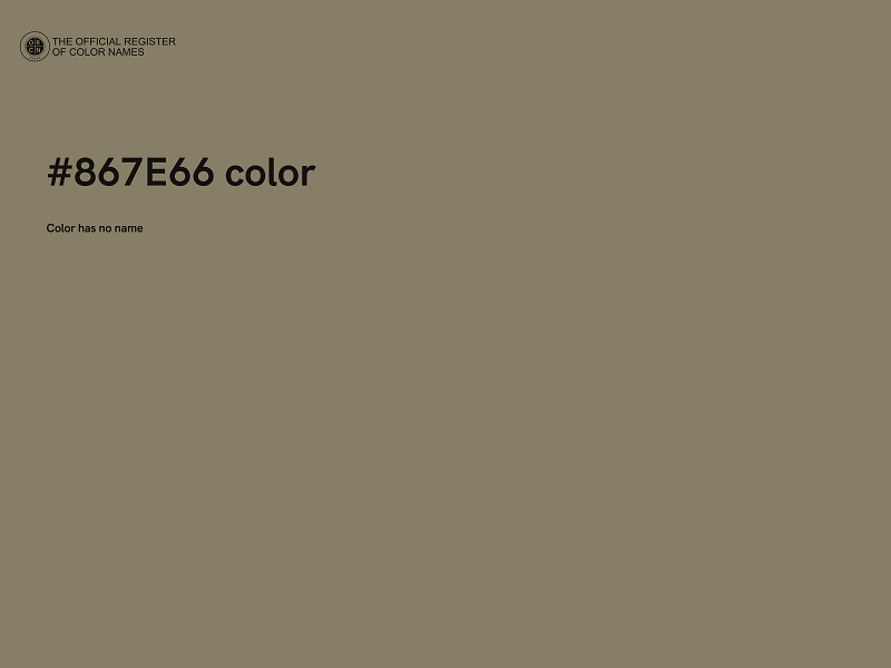 #867E66 color image