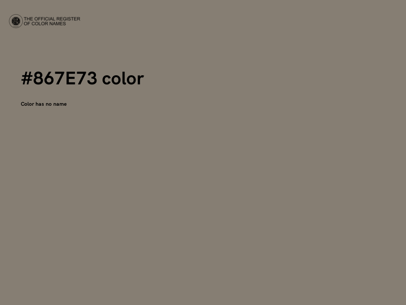 #867E73 color image