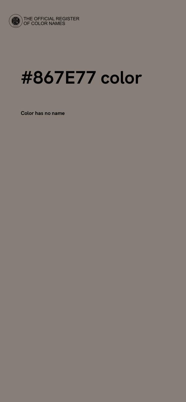 #867E77 color image