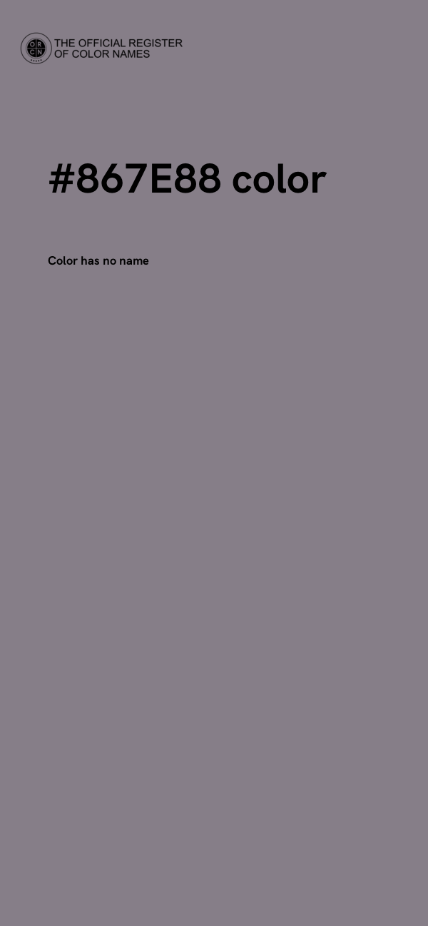 #867E88 color image