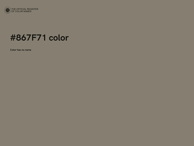 #867F71 color image