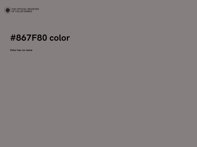 #867F80 color image
