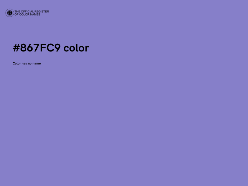 #867FC9 color image