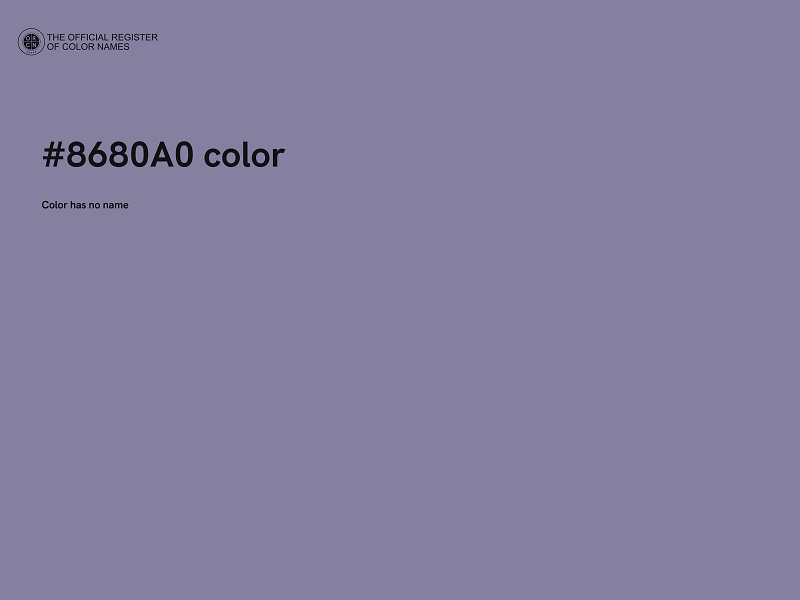 #8680A0 color image